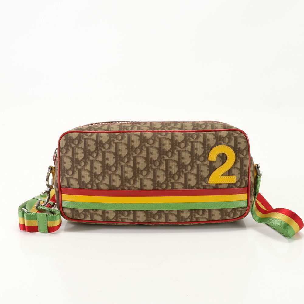 Christian Dior Trotter Rasta Shoulder Bag Leather